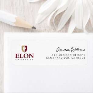 Elon University Graduation Return Address Label