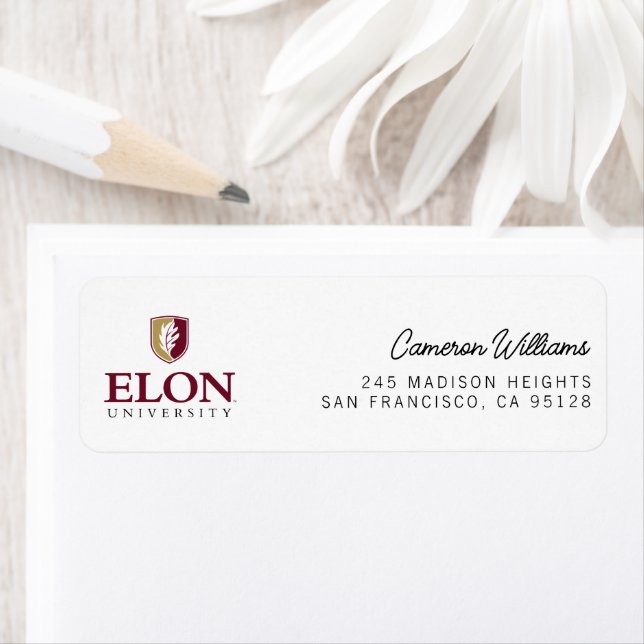 Elon University Graduation Return Address Label (Insitu)