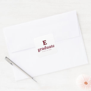 Elon University Graduation Square Sticker