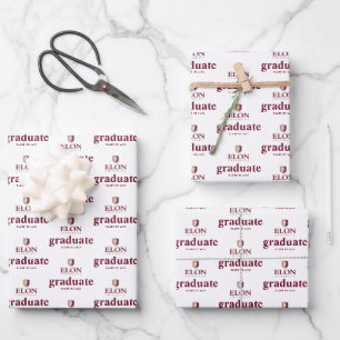 Elon University Graduation Wrapping Paper Sheet