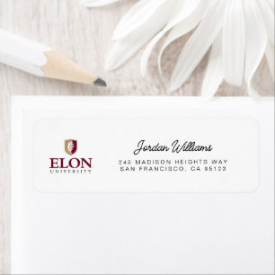 Elon University Return Address Label
