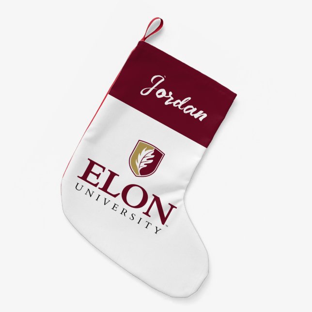 Elon University Small Christmas Stocking (Front (Hanging))