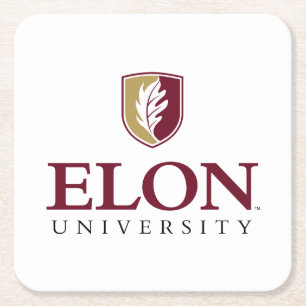 Elon University Square Paper Coaster