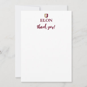 Elon University   Thank You Card
