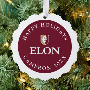 Elon University Tree Decoration Card