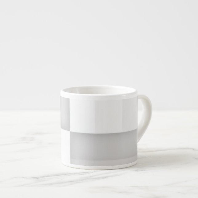 Elongated Silver Square  Espresso Cup (Front Right)