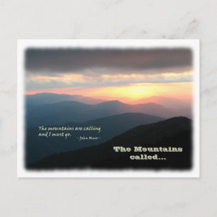 Eloped in the Mountains / Mtns Called - We Eloped! Announcement Postcard