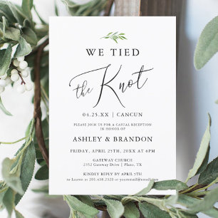 Eloped We Tied The Knot Wedding Announcement
