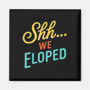 Eloped wife engagement fiancé couple husband wife magnet