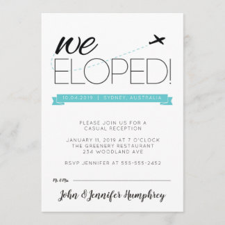 Elopement Announcement and Reception Invitation
