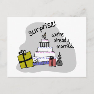 elopement announcement postcard