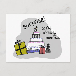 elopement announcement postcard
