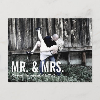 Elopement Announcement Postcard