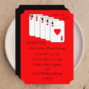 Elopement Announcement Royal Flush