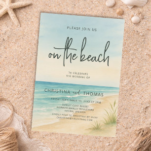 Elopement Beach Wedding Invitation