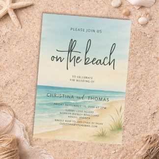 Elopement Beach Wedding Invitation