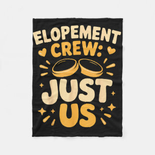 Elopement crew wife engagement fiancé couple fleece blanket