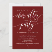 Elopement, Happily Ever After Party, Burgundy Wine