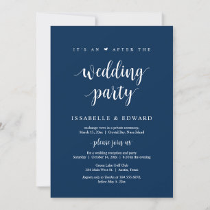 Elopement, Its an after the Wedding Party Invitation