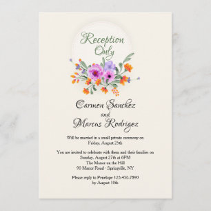 Elopement Reception Invitation