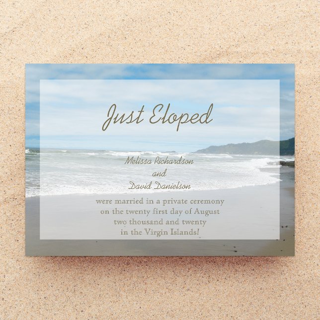 Elopement Wedding Marriage Announcement Invitation (Creator Uploaded)