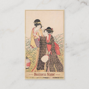 Elopers in Musashino Kitagawa Utamaro japanese art Business Card