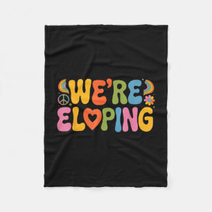 Eloping wife engagement fiancé couple husband wife fleece blanket