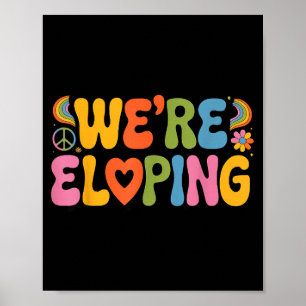 Eloping wife engagement fiancé couple husband wife poster