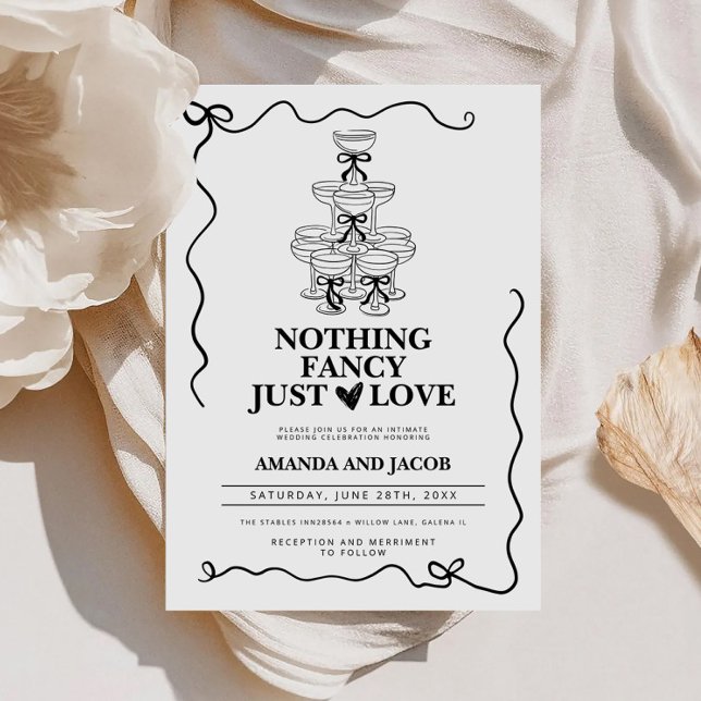 Elopment Nothing Fancy Just Love Wedding Invitation (Creator Uploaded)