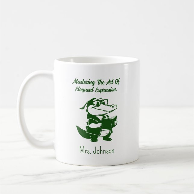 Eloquent Expression Master Wordsmith Design Coffee Mug (Left)