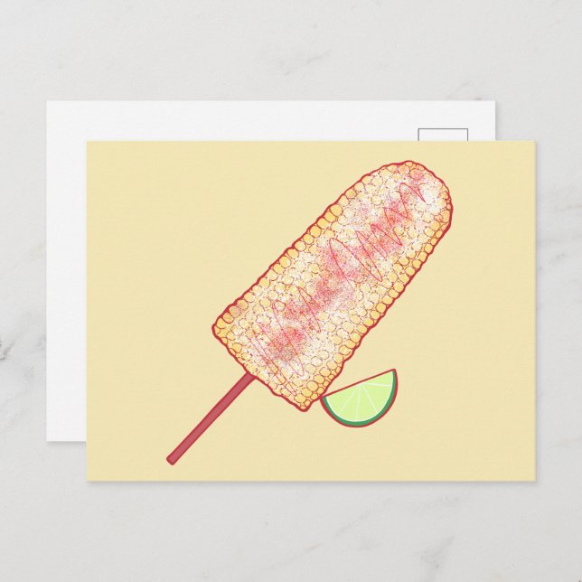 Elote Mexican street style Corn  On The Cob Postcard (Front/Back)