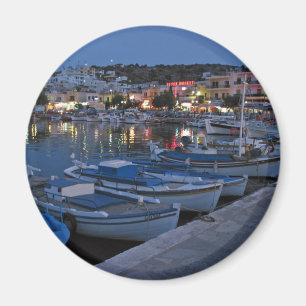 Elounda By Night - Fridge Magnet