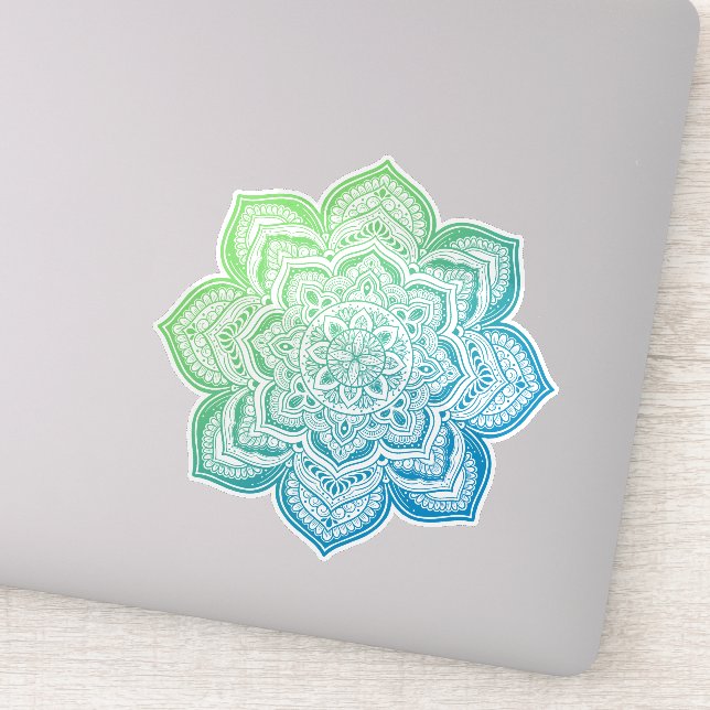 Elowyn Mandala Custom-Cut Vinyl Sticker (Detail)