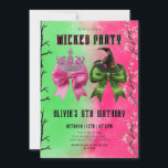 Elphaba & Glinda Theme Birthday Invitation<br><div class="desc">Are you a good witch or a bad witch! Host a Wicked birthday party with this beautiful pink and green  invitation. Personalise with your party details.</div>