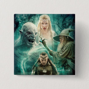 ELROND™, Azog, Galadriel, & Gandalf Graphic 15 Cm Square Badge