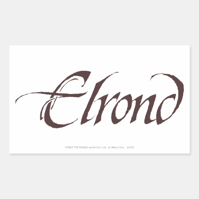 ELROND™ Name Solid Rectangular Sticker (Front)