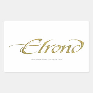ELROND™ Name Textured Rectangular Sticker