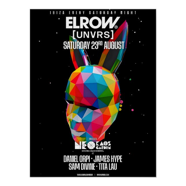 Elrow Ibiza 2025 - [UNVRS] Poster (Front)