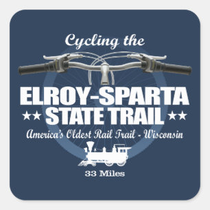 Elroy-Sparta State Trail (H2) Square Sticker