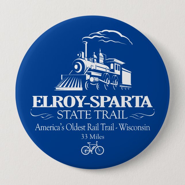 Elroy-Sparta State Trail (RT) 10 Cm Round Badge (Front)