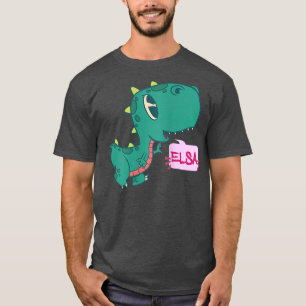 ELSA - Beautiful girl name with adorable Dinosaur  T-Shirt