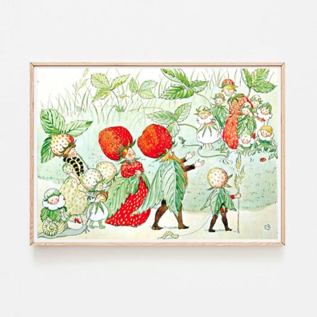 Elsa Beskow Strawberry King and Queen Poster (Creator Uploaded)