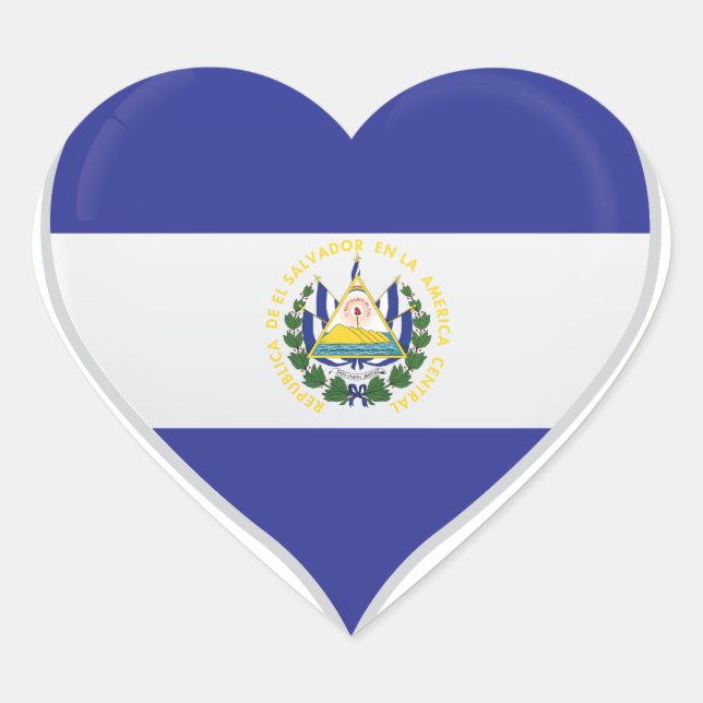Elsalvador love flag pride heart sticker (Front)