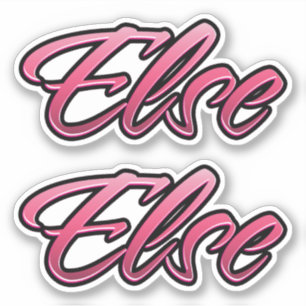 Else faded pink sticker sticker embroiderset