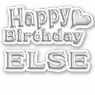 Else Happy Birthday silver Sticker
