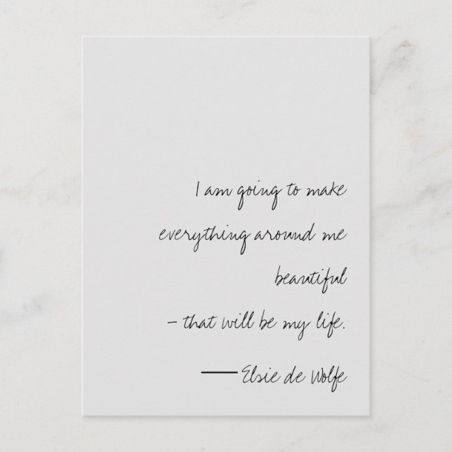 Elsie de Wolfe Postcard (Front)