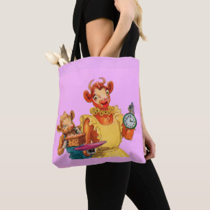 Elsie the Cow and daughter Beulah - It's Cake Time Tote Bag