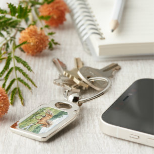 Elska Icelandic Horse Watercolor Key Ring