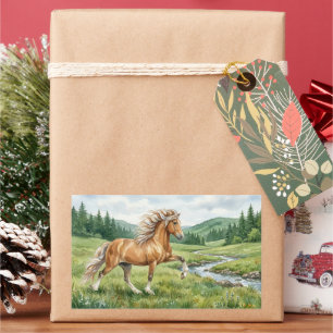 Elska Icelandic Horse Watercolor Rectangular Sticker