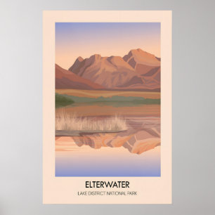 Elterwater Lake District Travel Poster